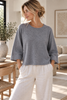 Genser med 3/4 ermer - Grey