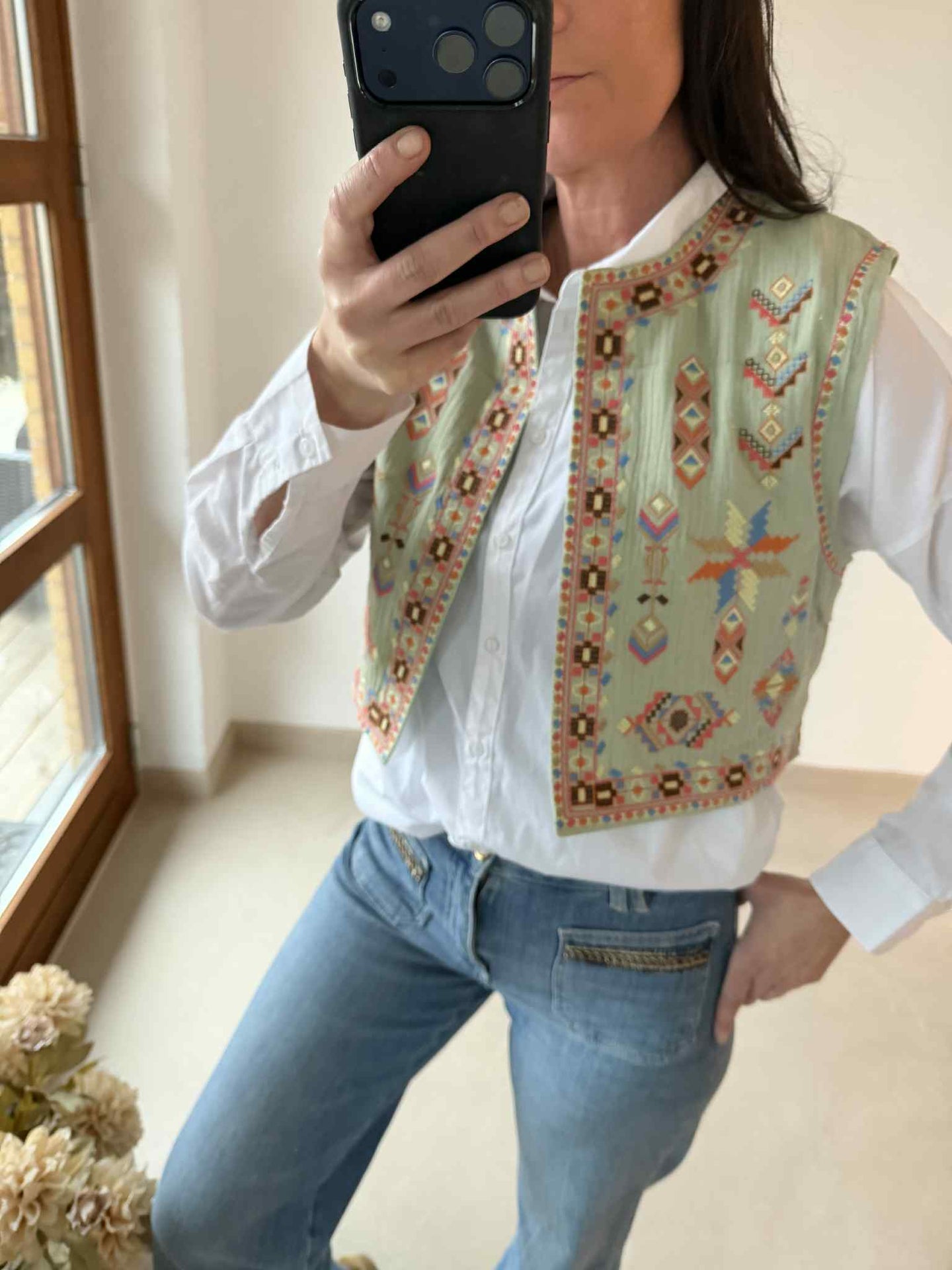 Vest Boho mint