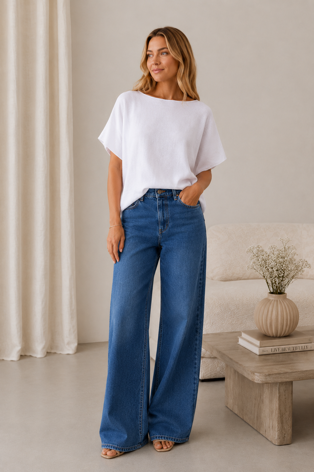 Bluse Sia white – Oversize