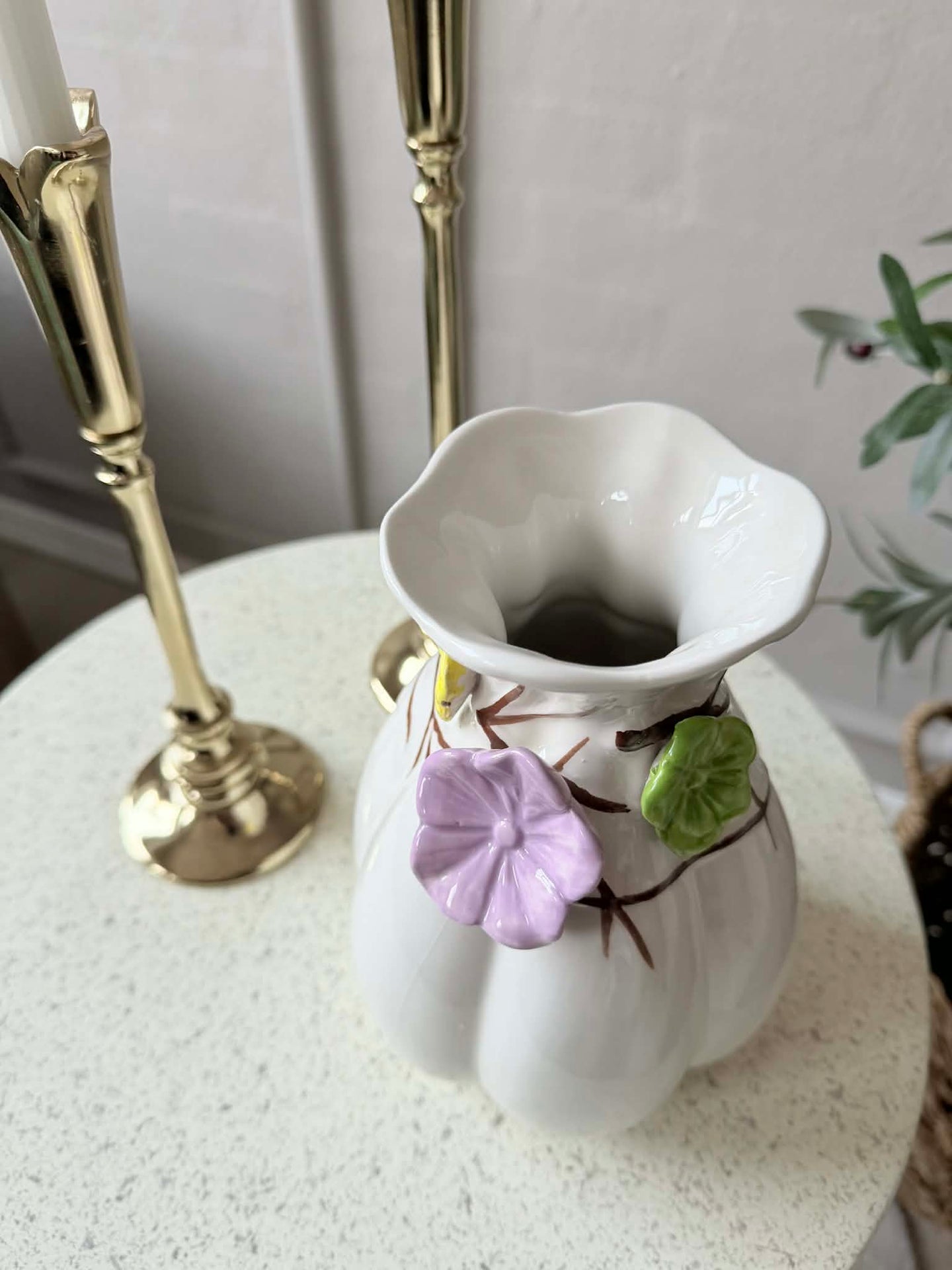 Vase med deko - Hvit eller Grønn