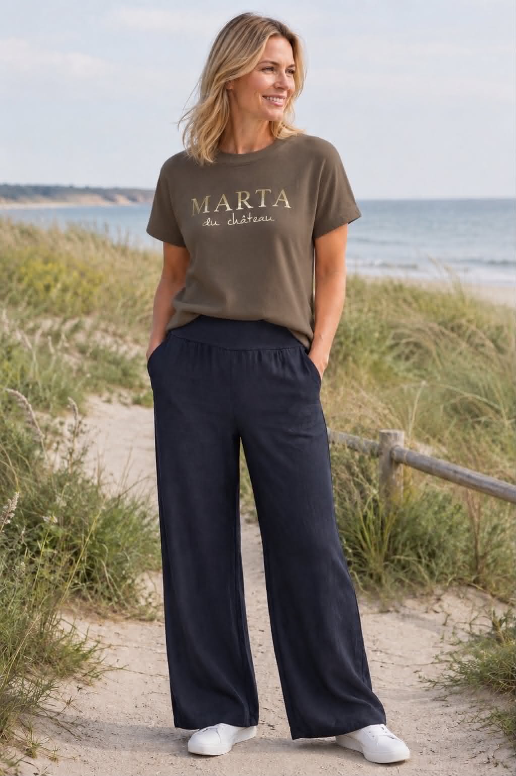 Bukser Linmix – Navy