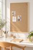 Stor Hessian oppslagstavle med treramme - 100x60 cm