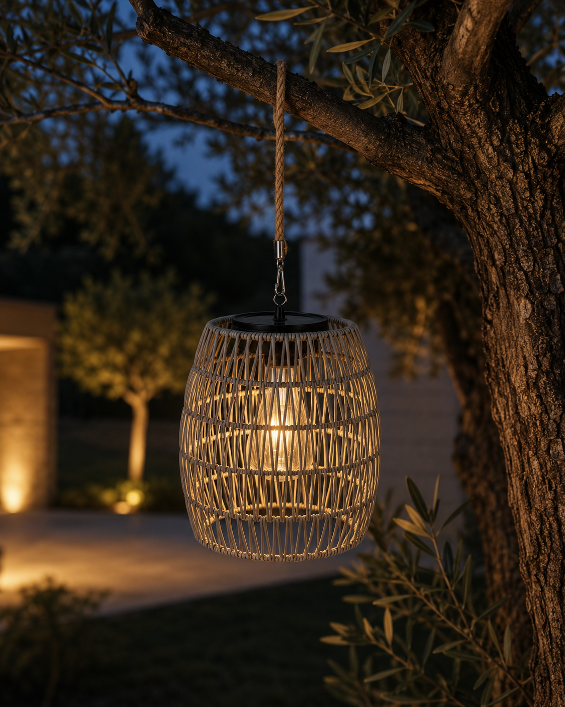 Lampe med solcelle - Grå