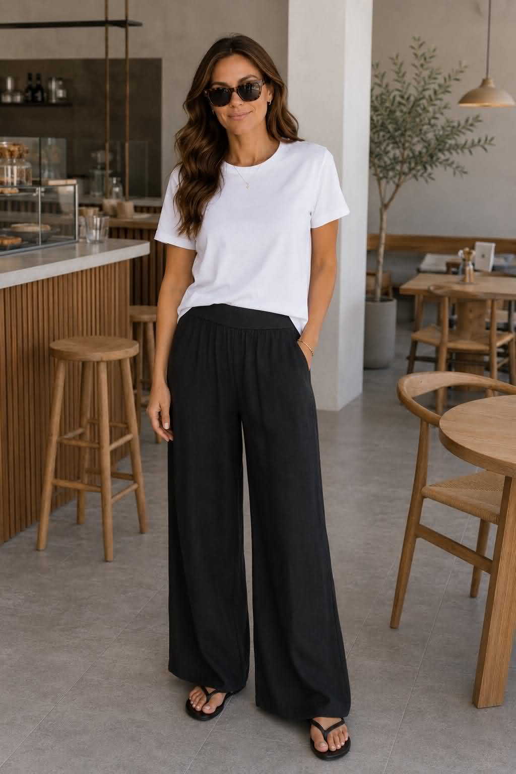 Bukser Linmix – Black