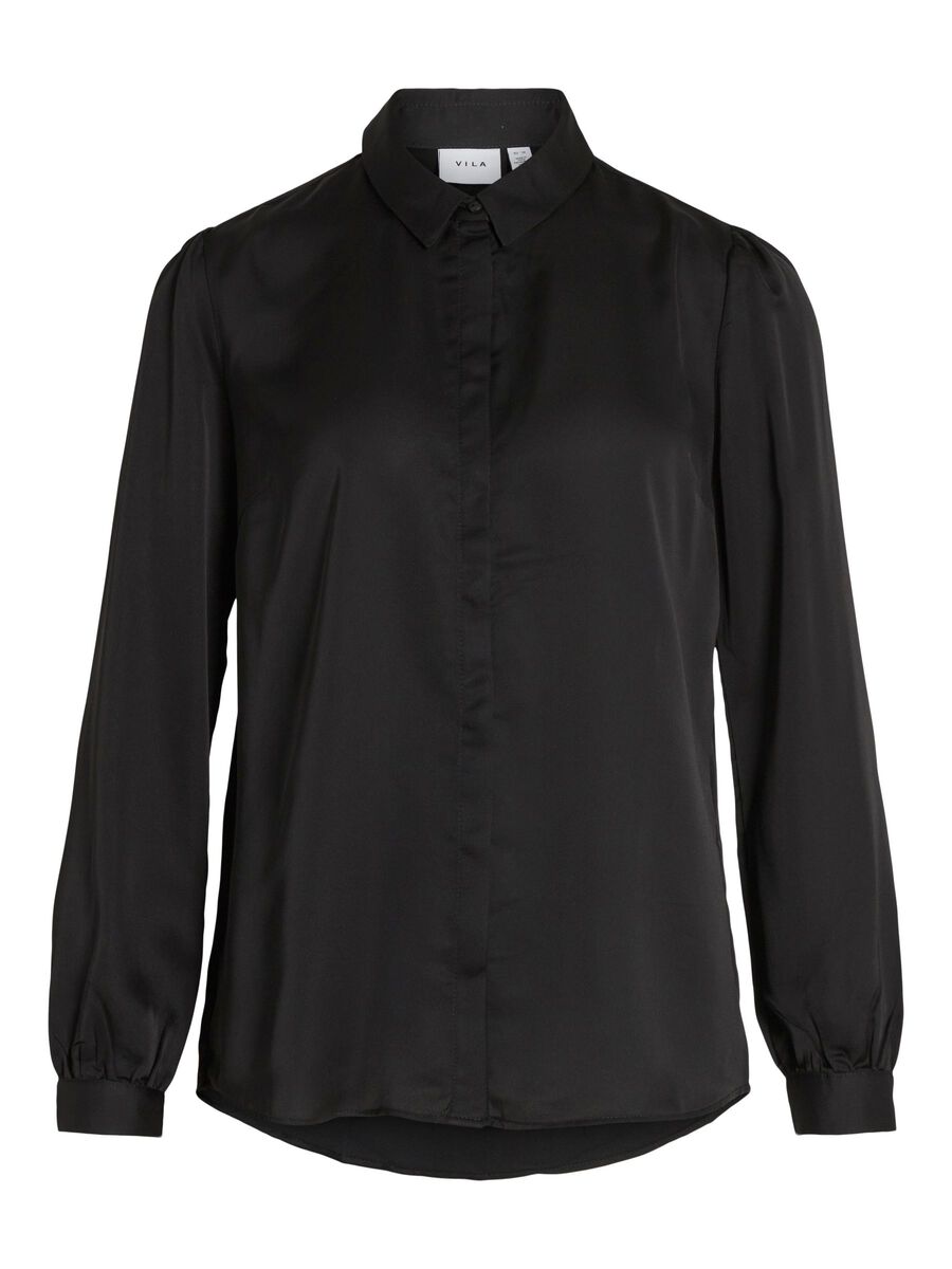 Satinskjorte Luna Black
