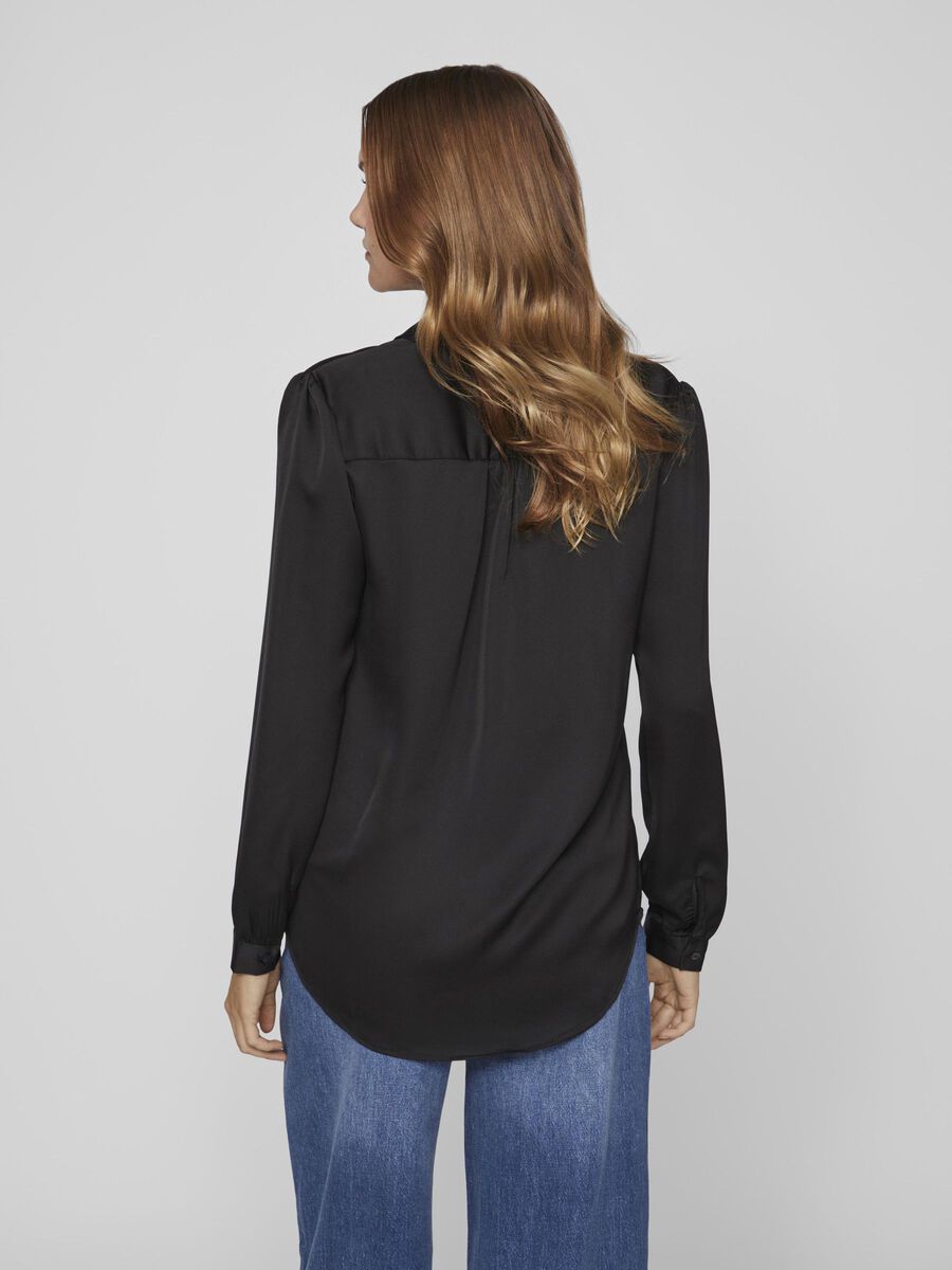 Satinskjorte Luna Black