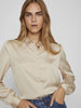 Satinskjorte Luna Beige