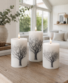LED blokklys Nature – Sett m. 3 stk og fjernkontroll