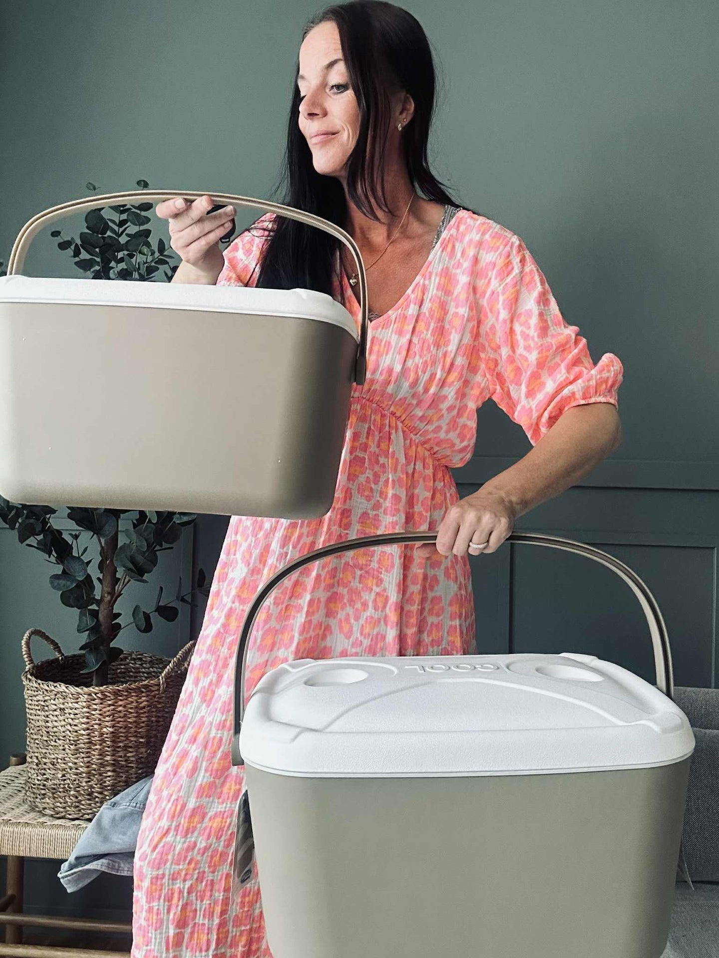 COOLER BOX - Sett med 2 stk. Beige