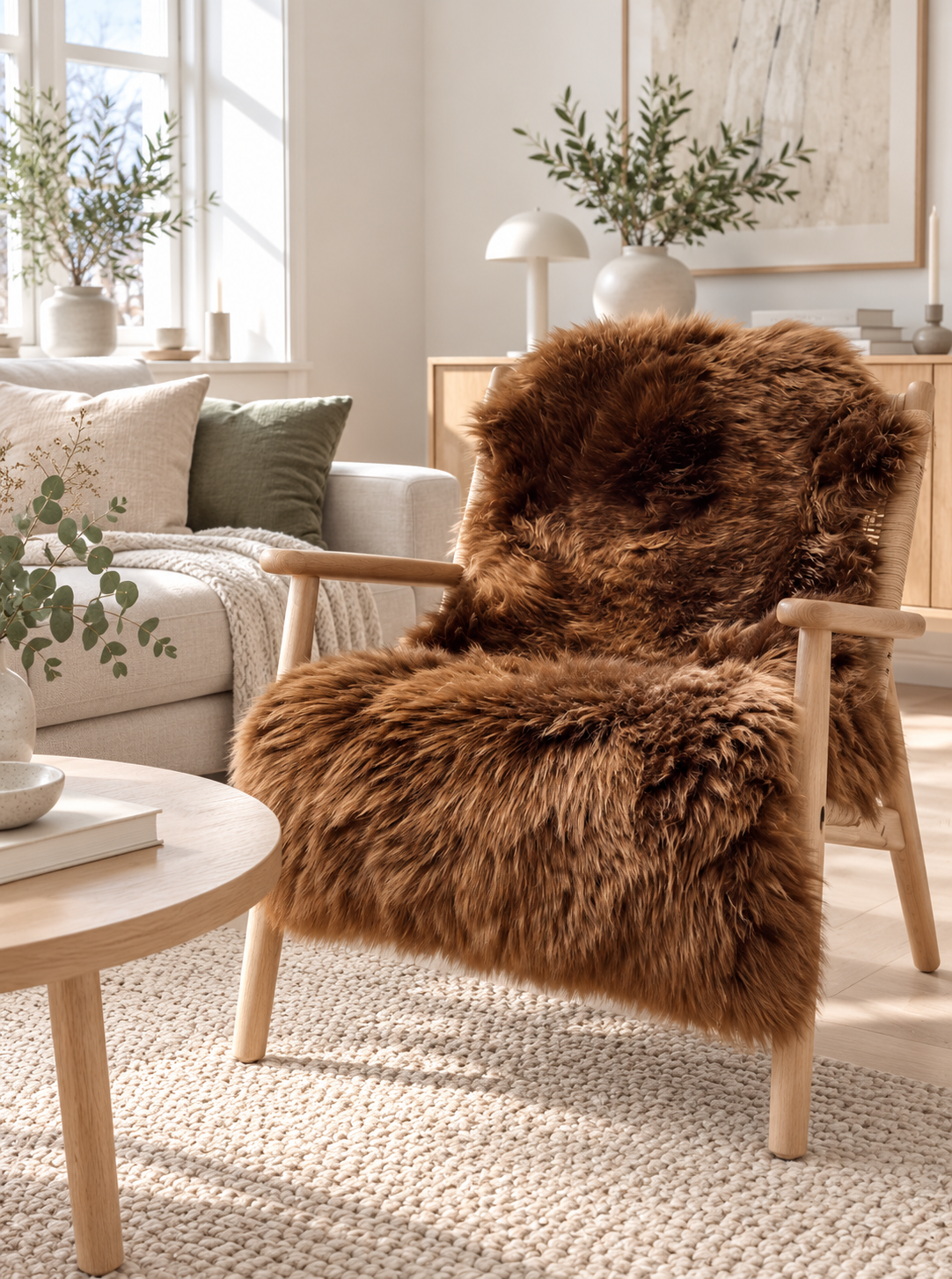 Lammeskinn – XL Brun 140cm