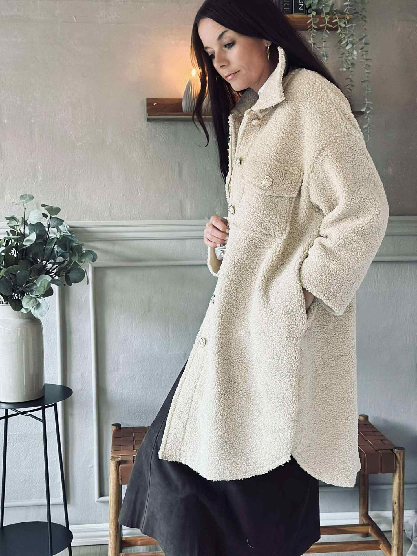 Jakke Teddy Lois beige