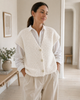Cardigan med korte ermer - White