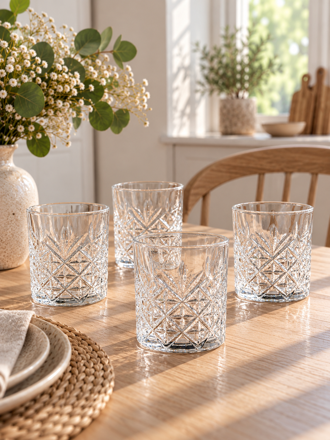 Whiskyglass / vannglass - 4 stk