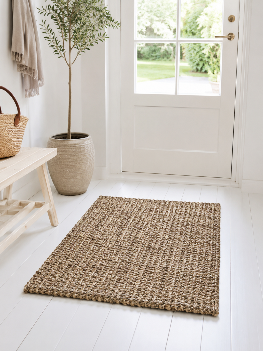 Dørmatte XL – Kraftig jute 120 cm