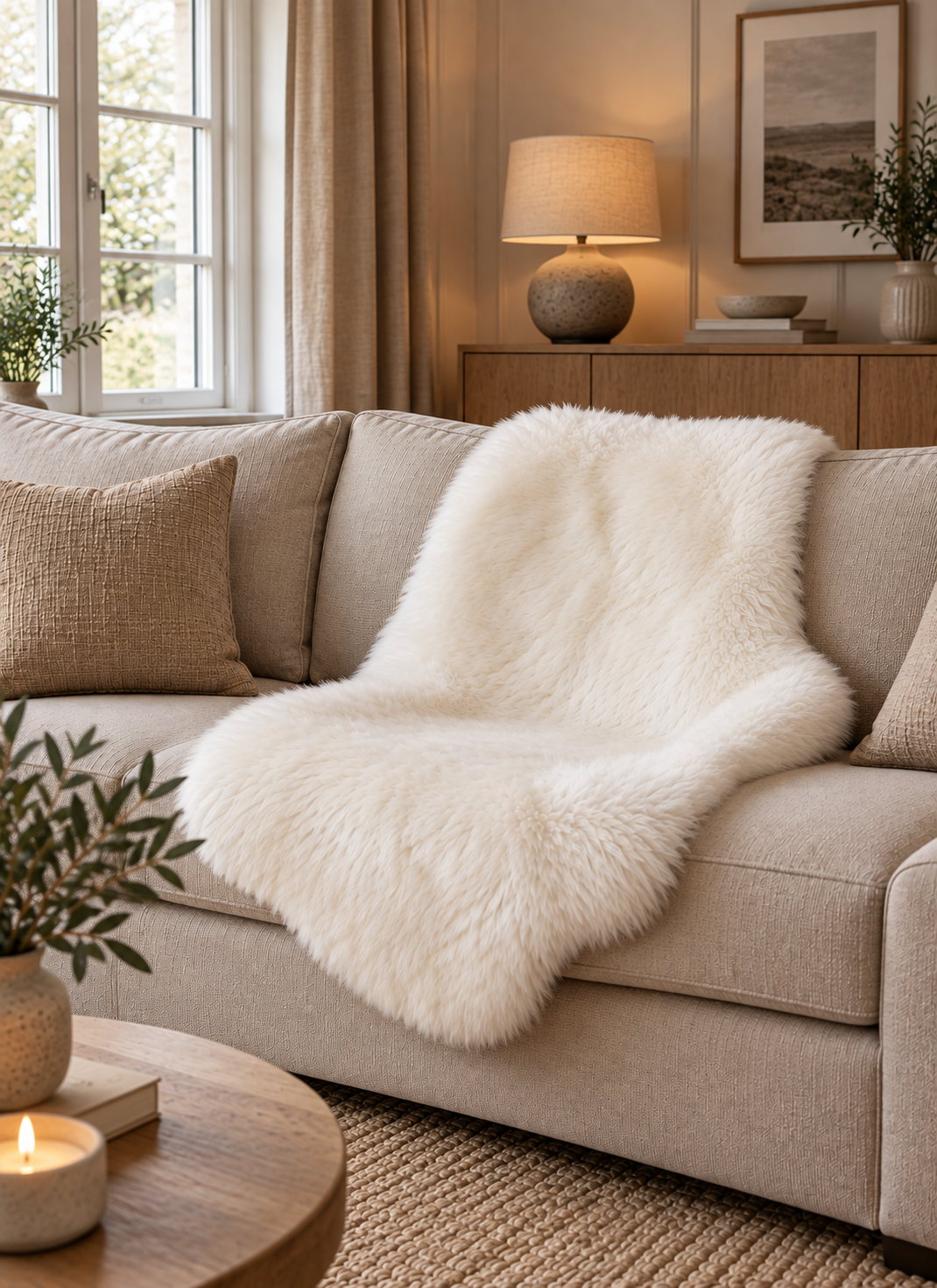 Lammeskind White/creme – Blødt Naturskind