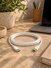 Ladekabel USB-C til USB-C - 2 m hvit