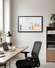 Magnetisk whiteboard, svart ramme, 40 x 60 cm.