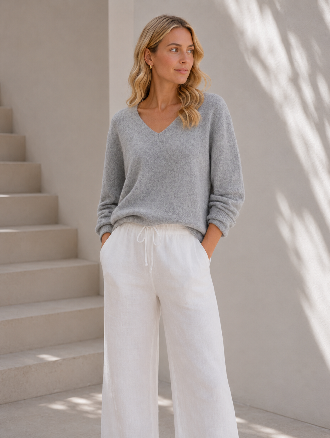 Bluse Dagmar supermyk kvalitet – Medium grey