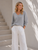 Bluse Dagmar supermyk kvalitet – Medium grey
