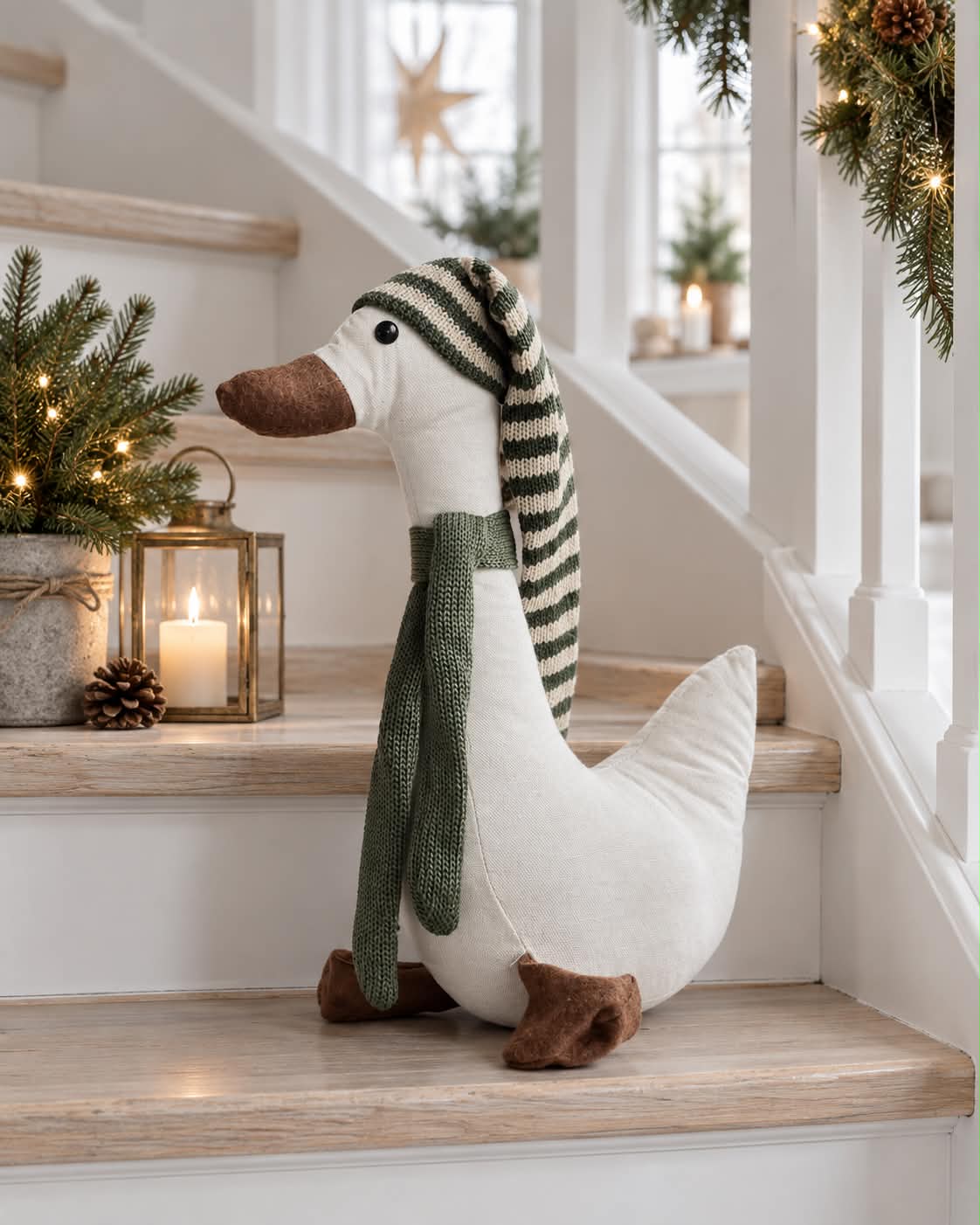 Juleand med grønn lue