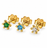 Mix box GIA - Emerald, Blå og Klar - forgylt