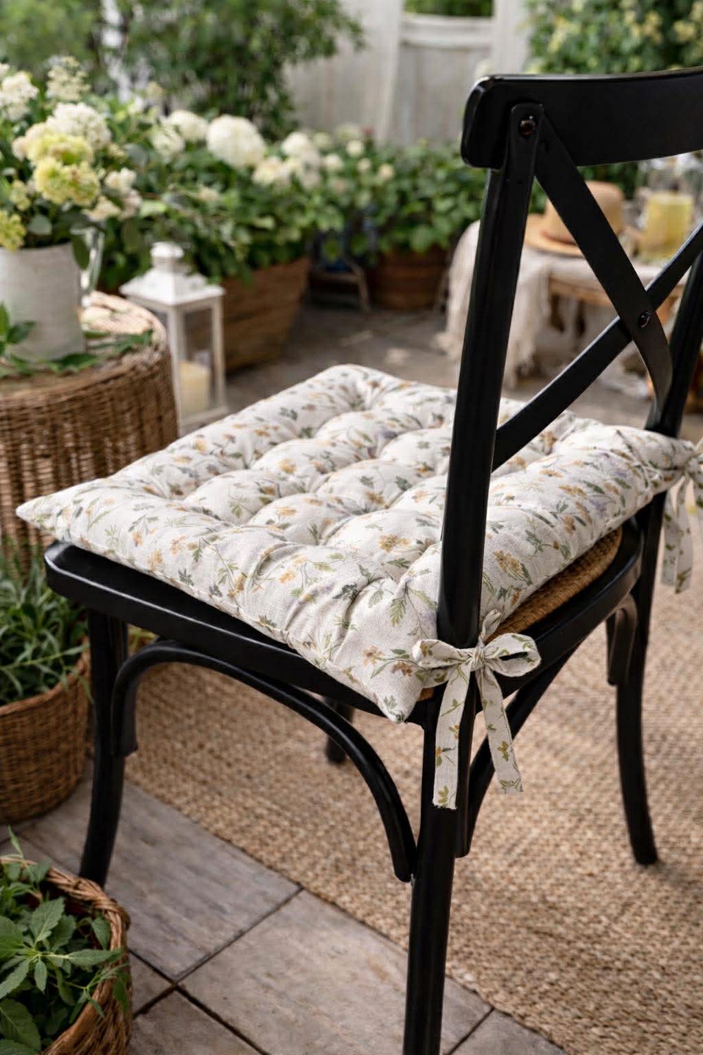 Pute med fyll - Blomster