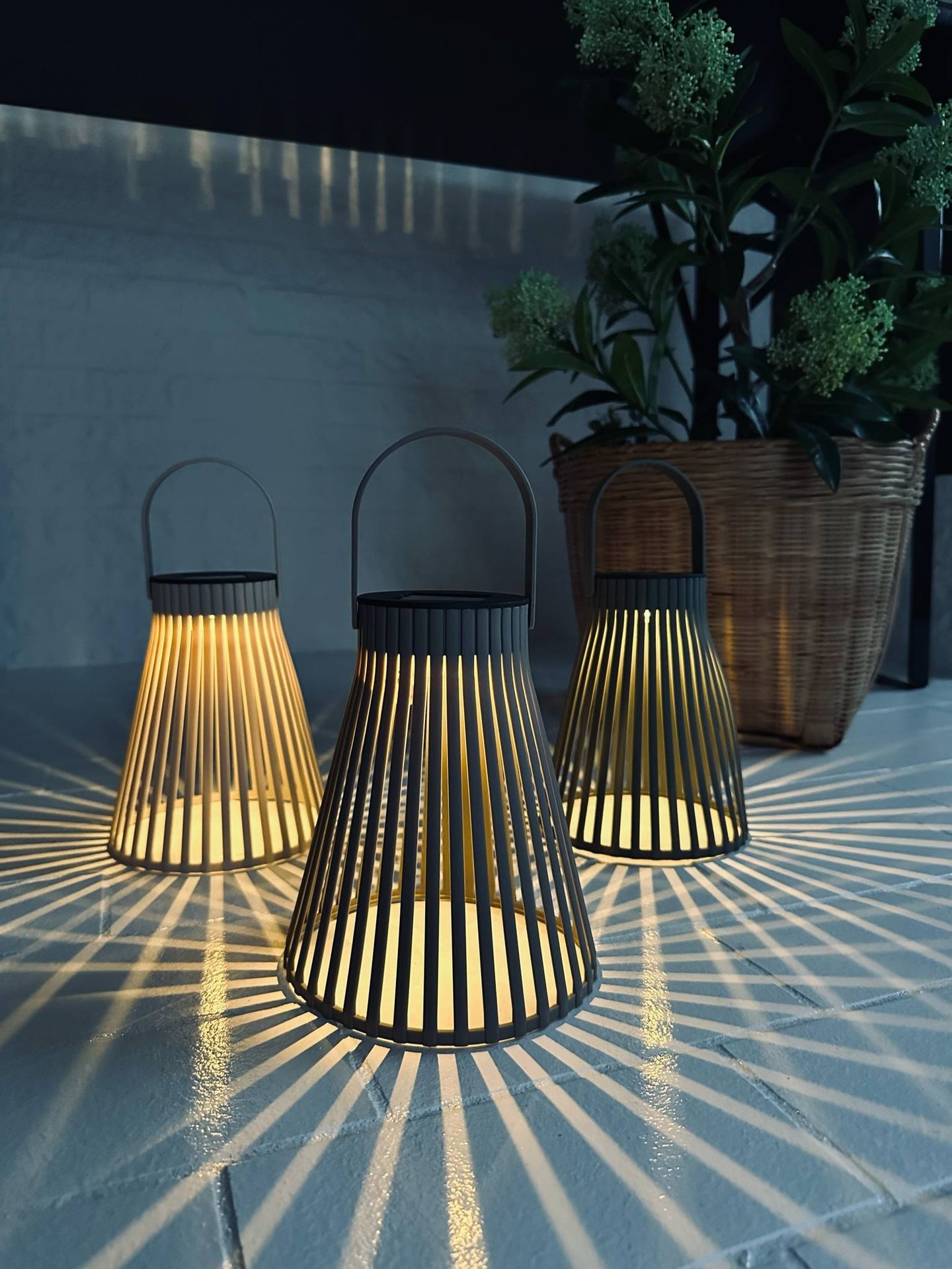 Lanterne med solceller 18cm - Flere fargevalg