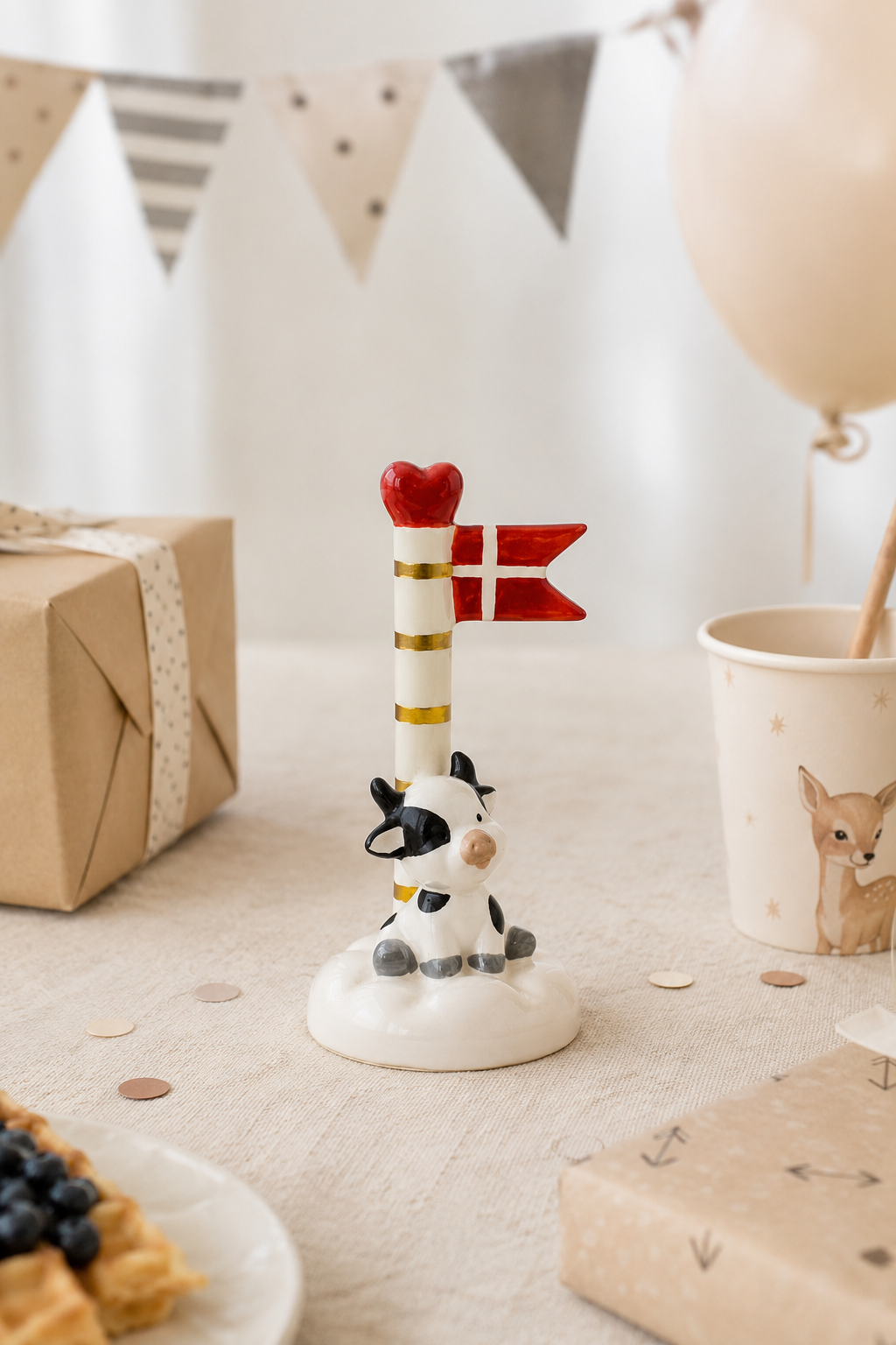 Flagg keramikk – Cow 14 cm
