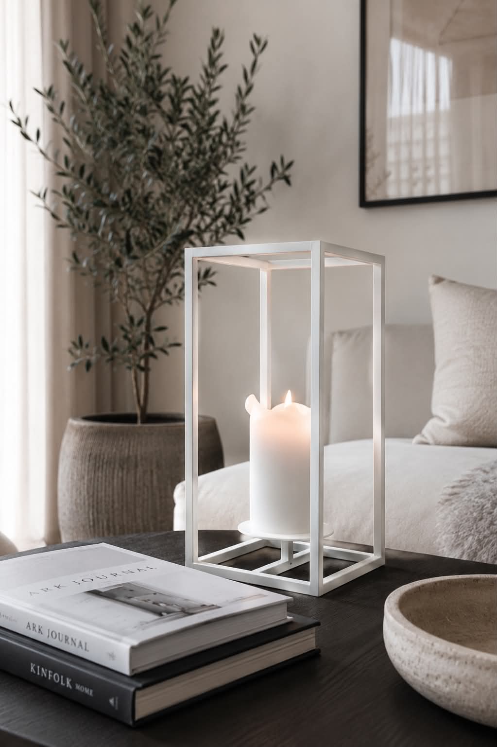 VIAMAJA Cube for kubelys - sett med 2 staker 	6 Hvit