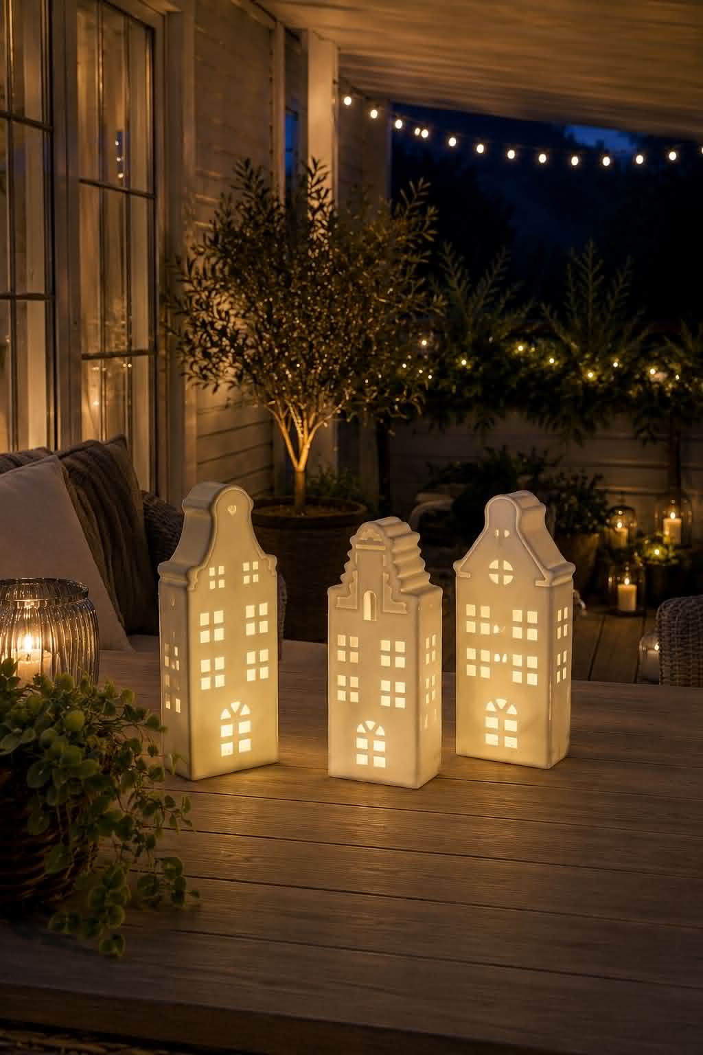 Lyshus med LED  - WHITE MIX