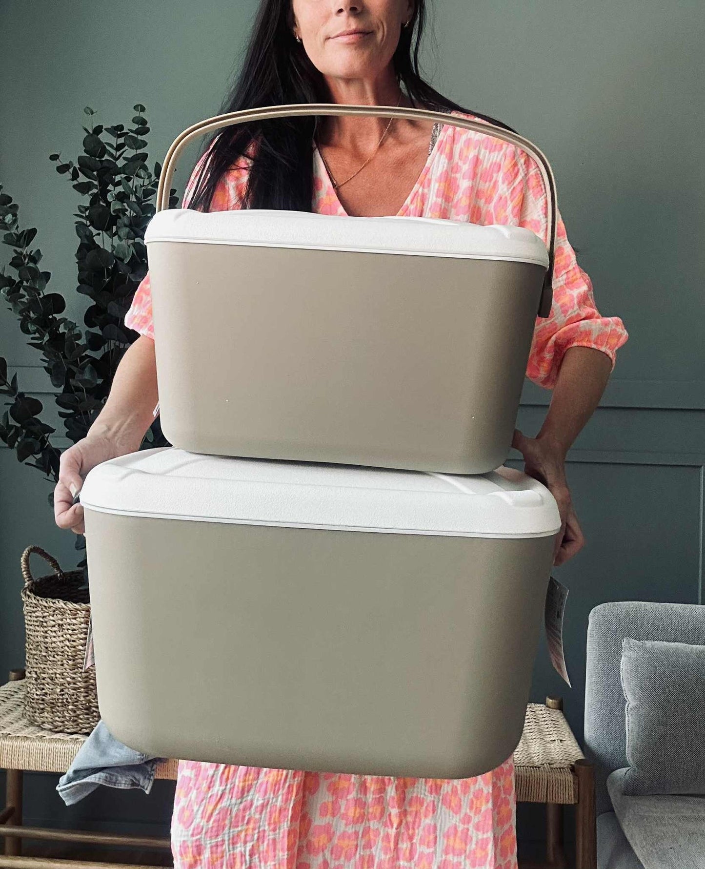 COOLER BOX - Sett med 2 stk. Beige