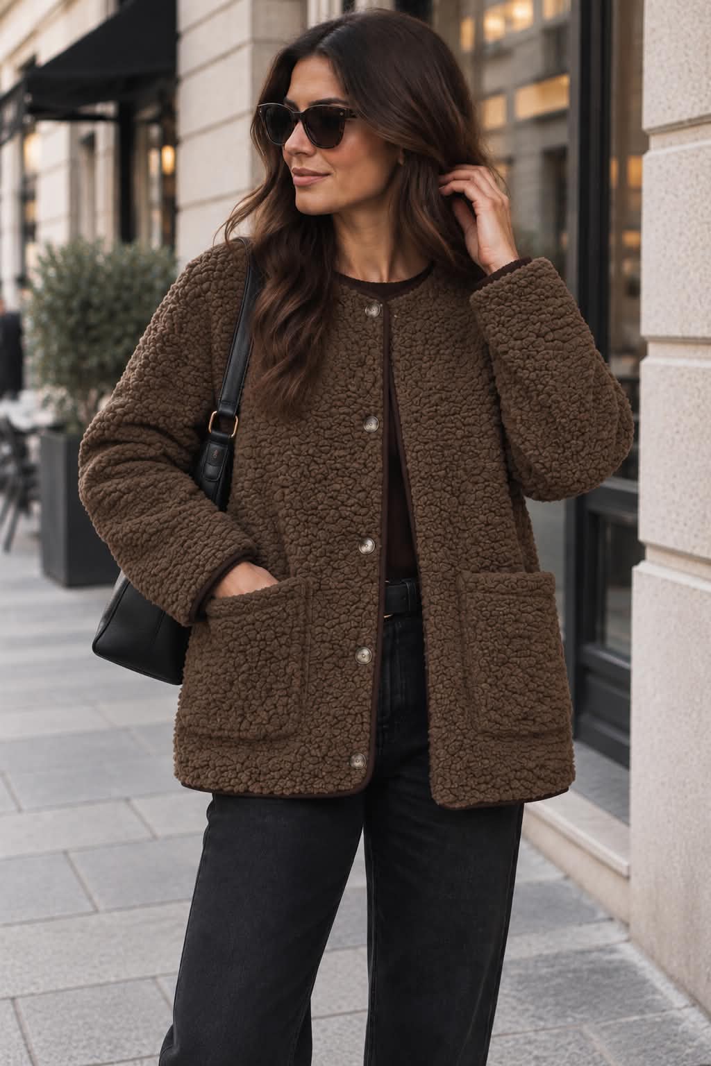 Jakke Lucile Brown teddy