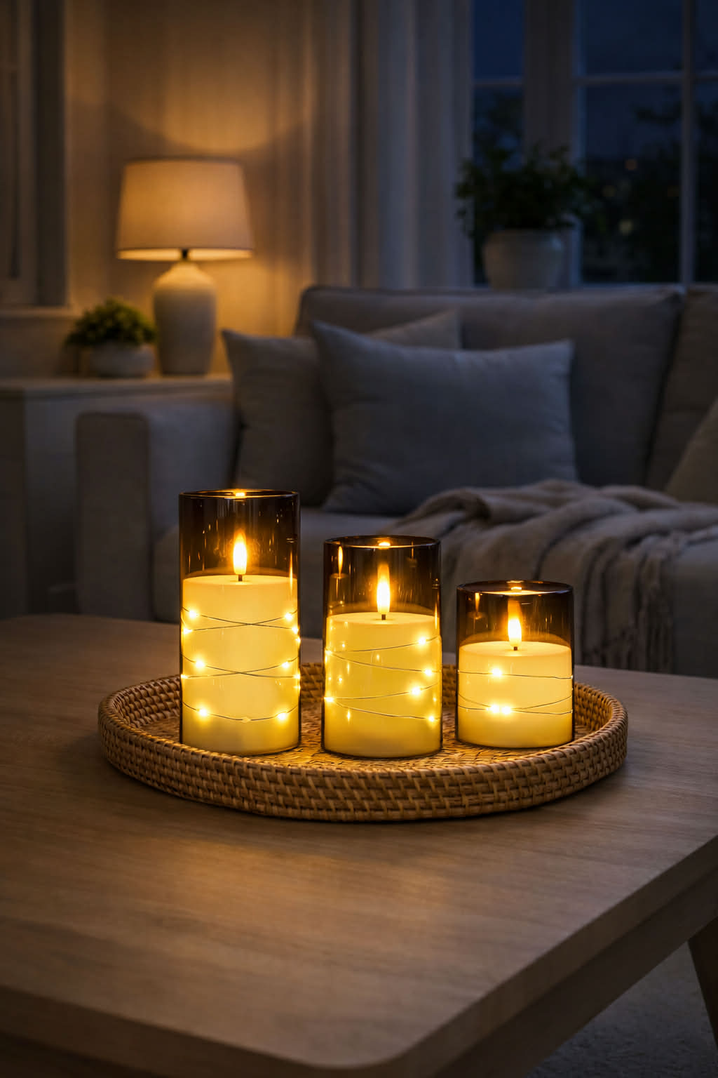LED-lys ALMA 3 stk m. fjernkontroll