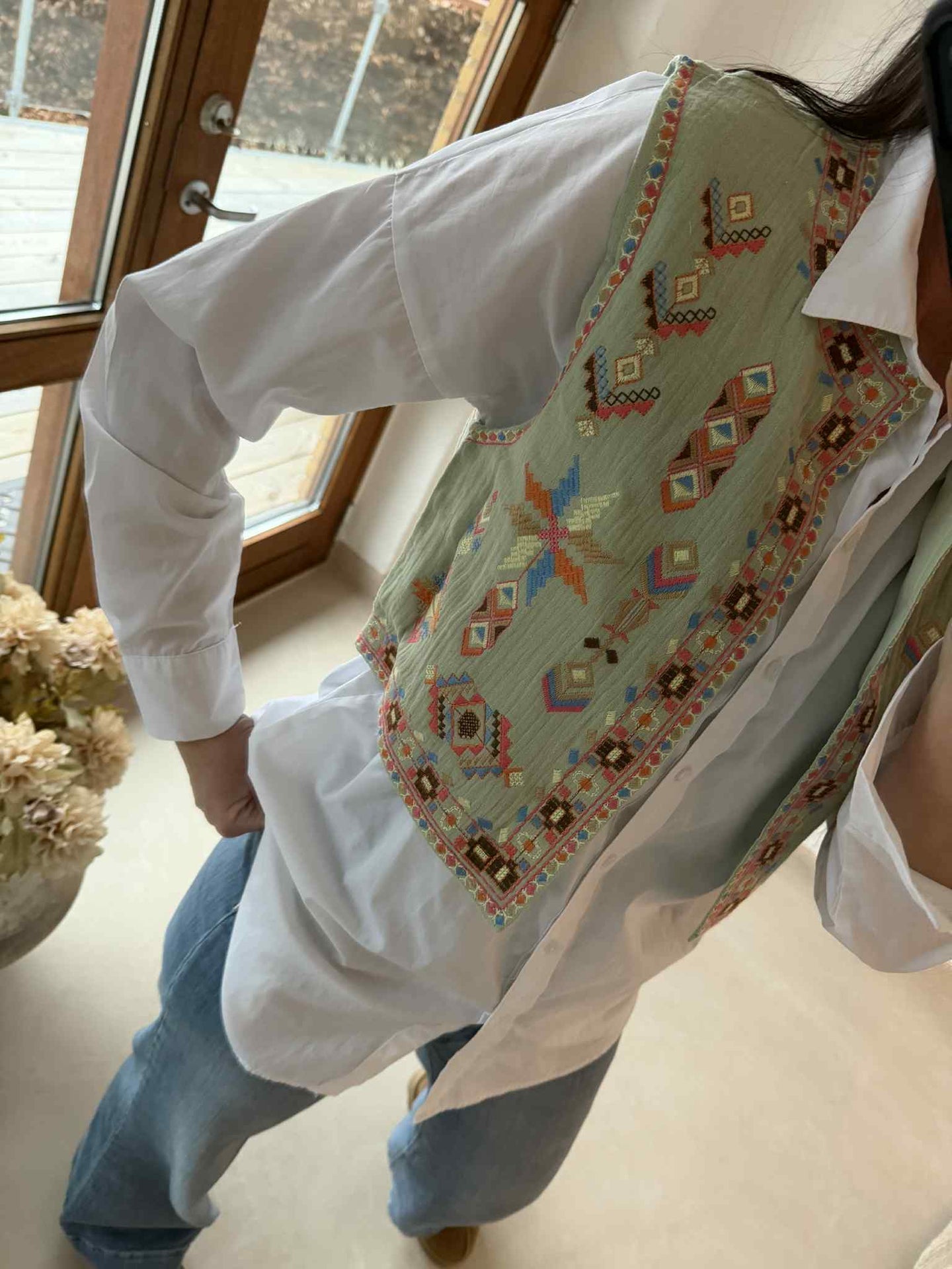 Vest Boho mint