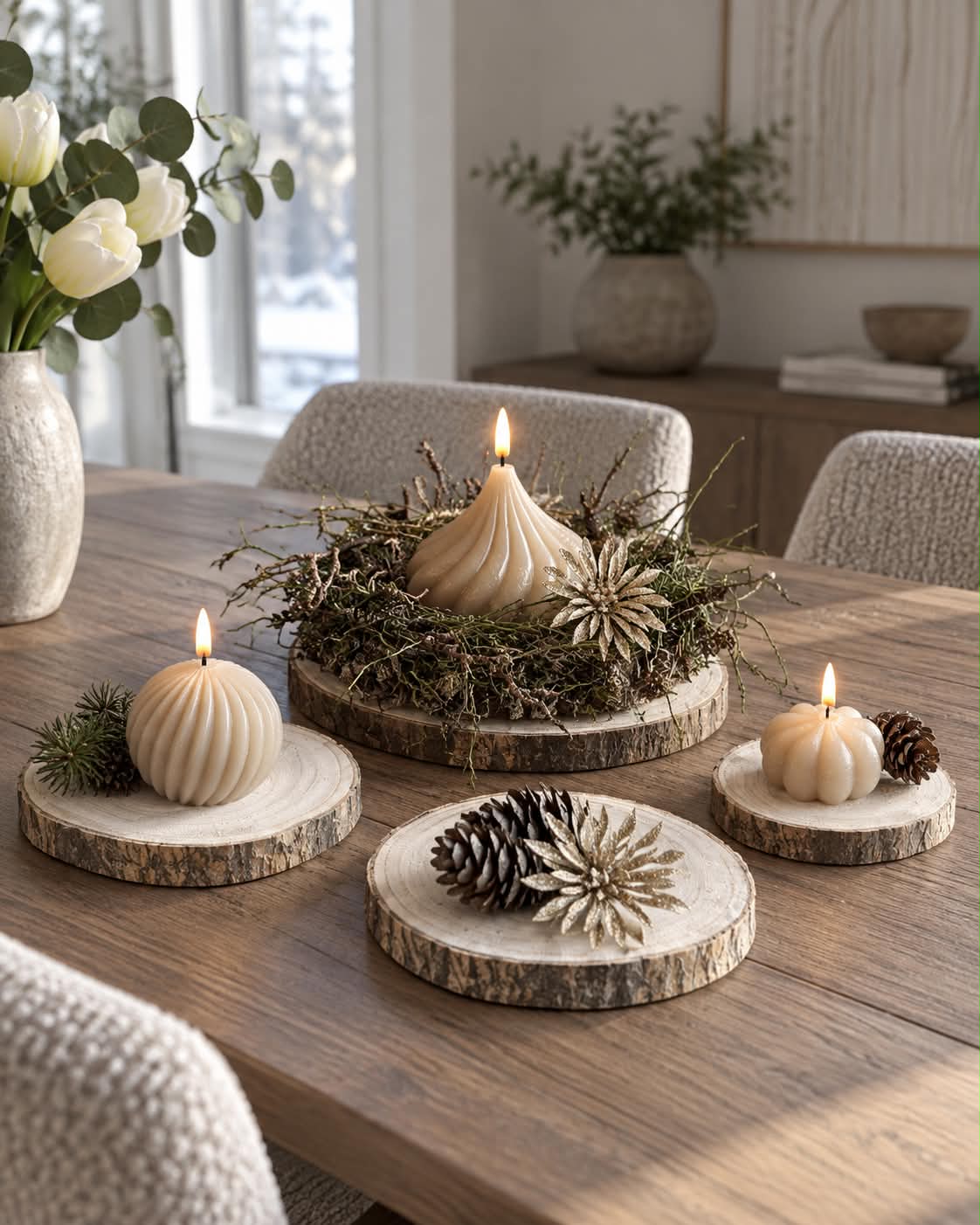 Deco wood - Sett med 4 stk.