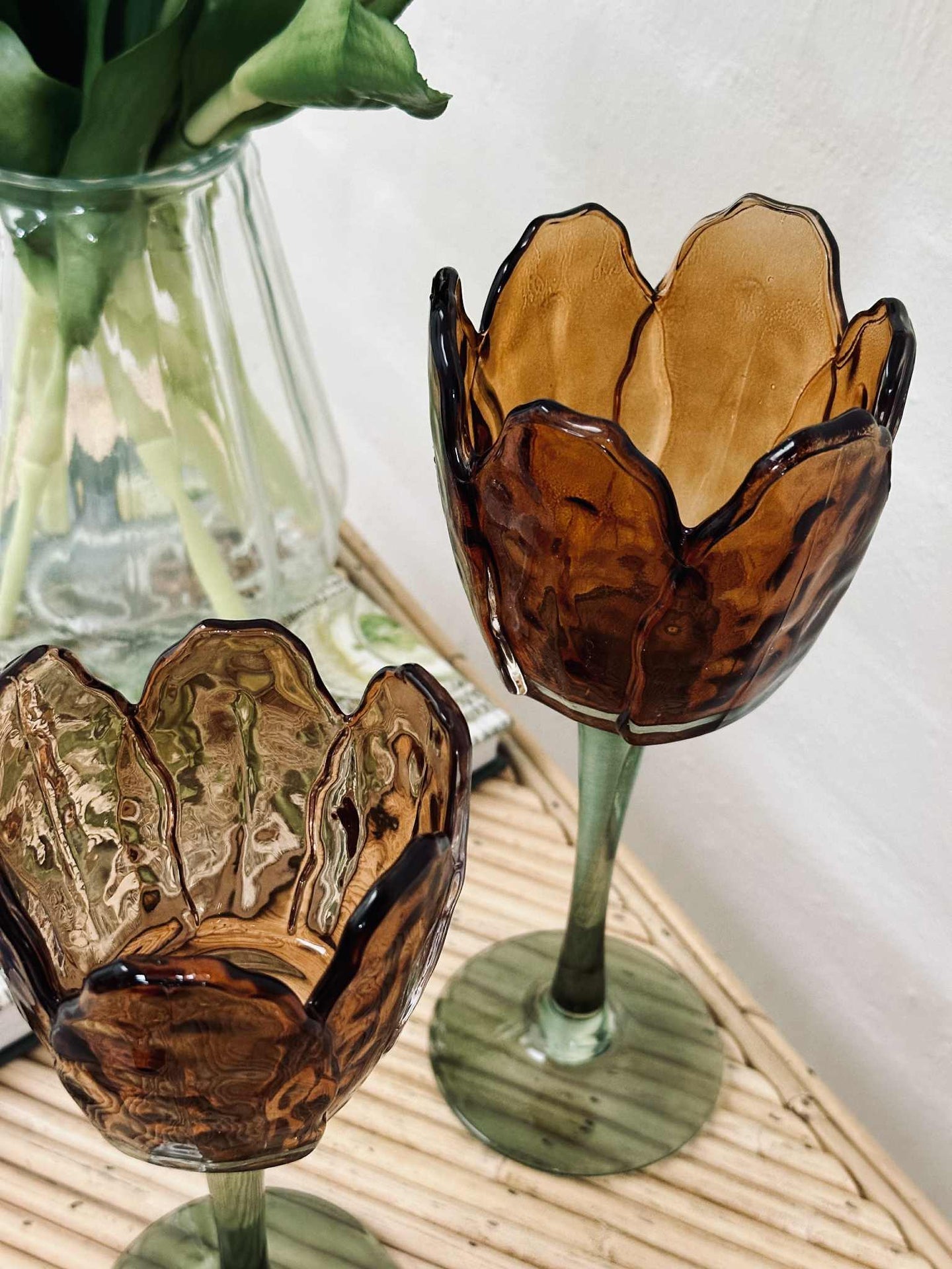 Lysestake flower - Amber / grønn