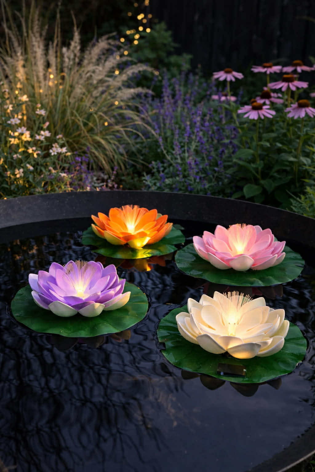 Lotus med solceller - Flere farger