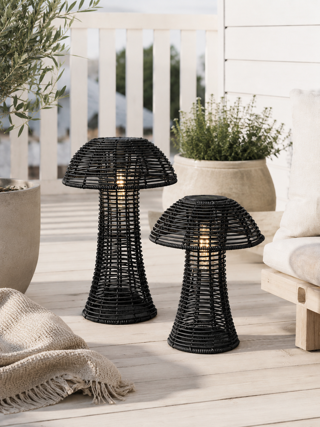 Mushroom Solar - Black Small