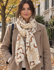 Skjerf Medina - beige / gull