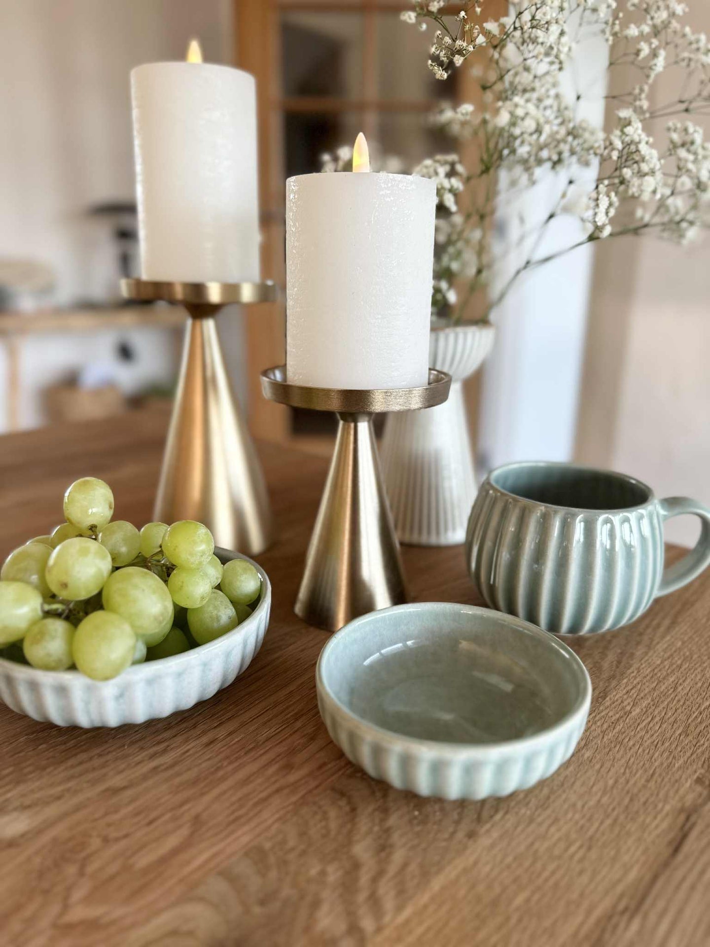 Bolle VIGA stripet steintøy - Mint flere størrelser