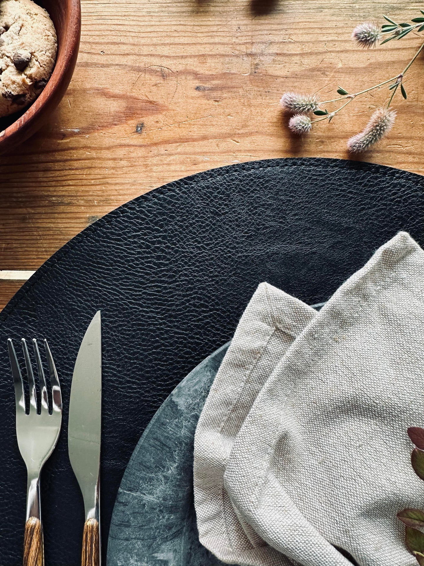 Dekkeserviett Grå / Svart – Vendbar