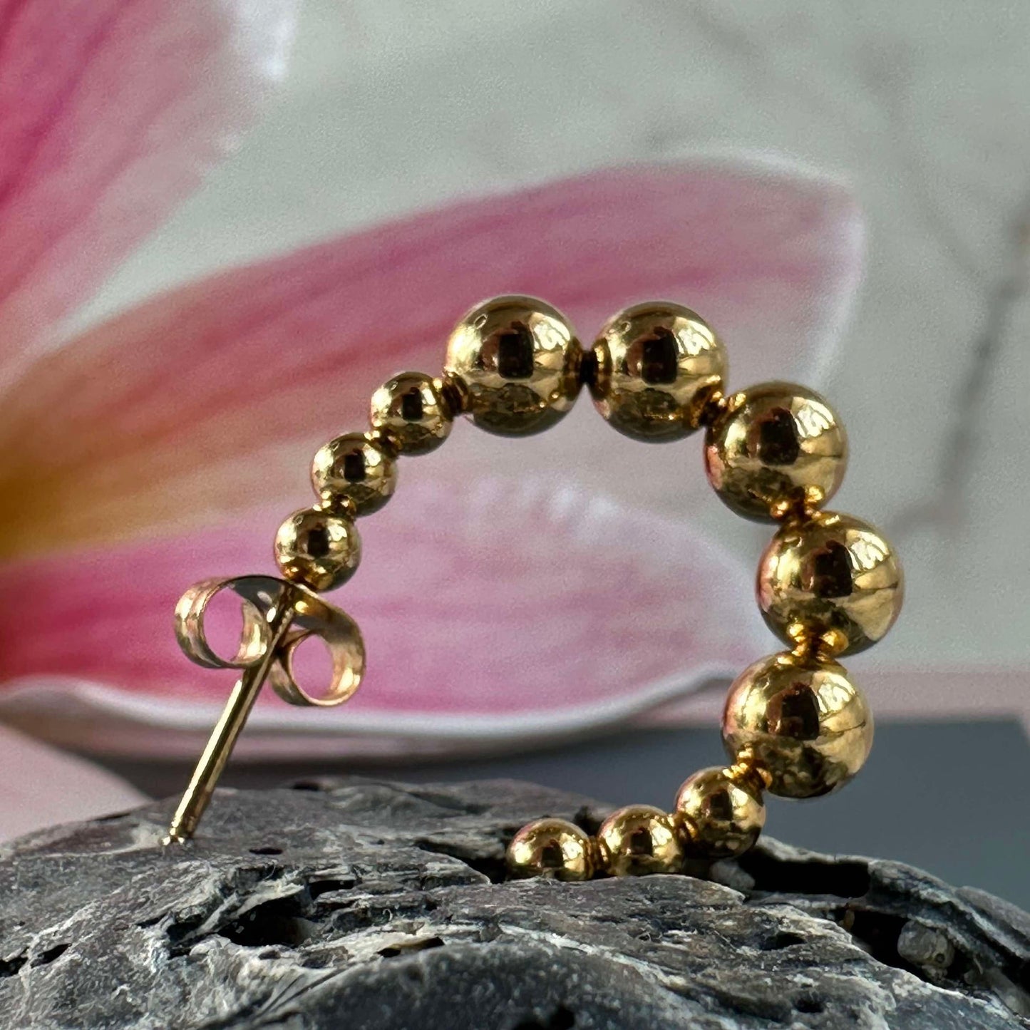 Øreringer Gunilla 20 mm - 18k forgylt