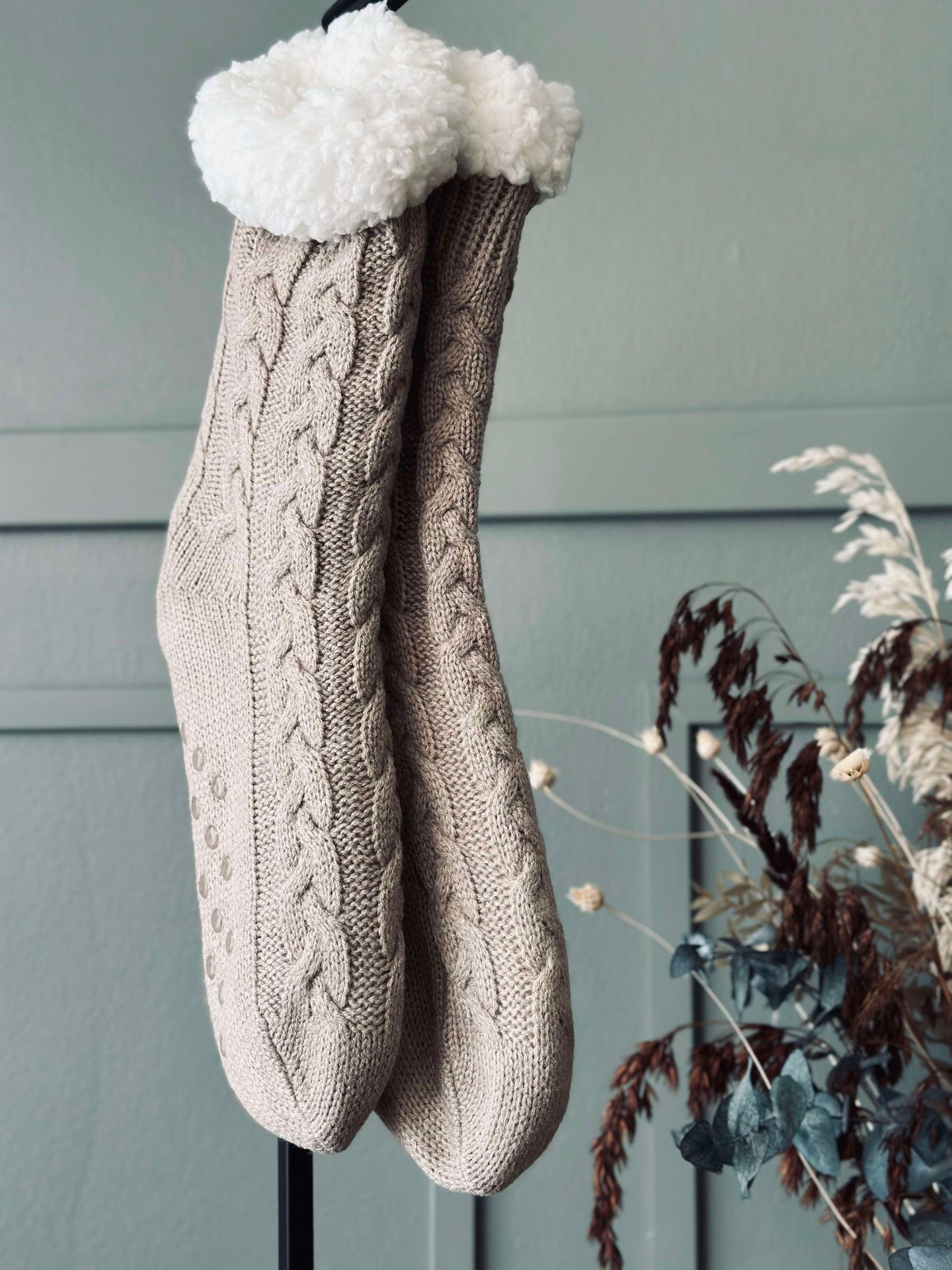 Strømper Fleece Beige