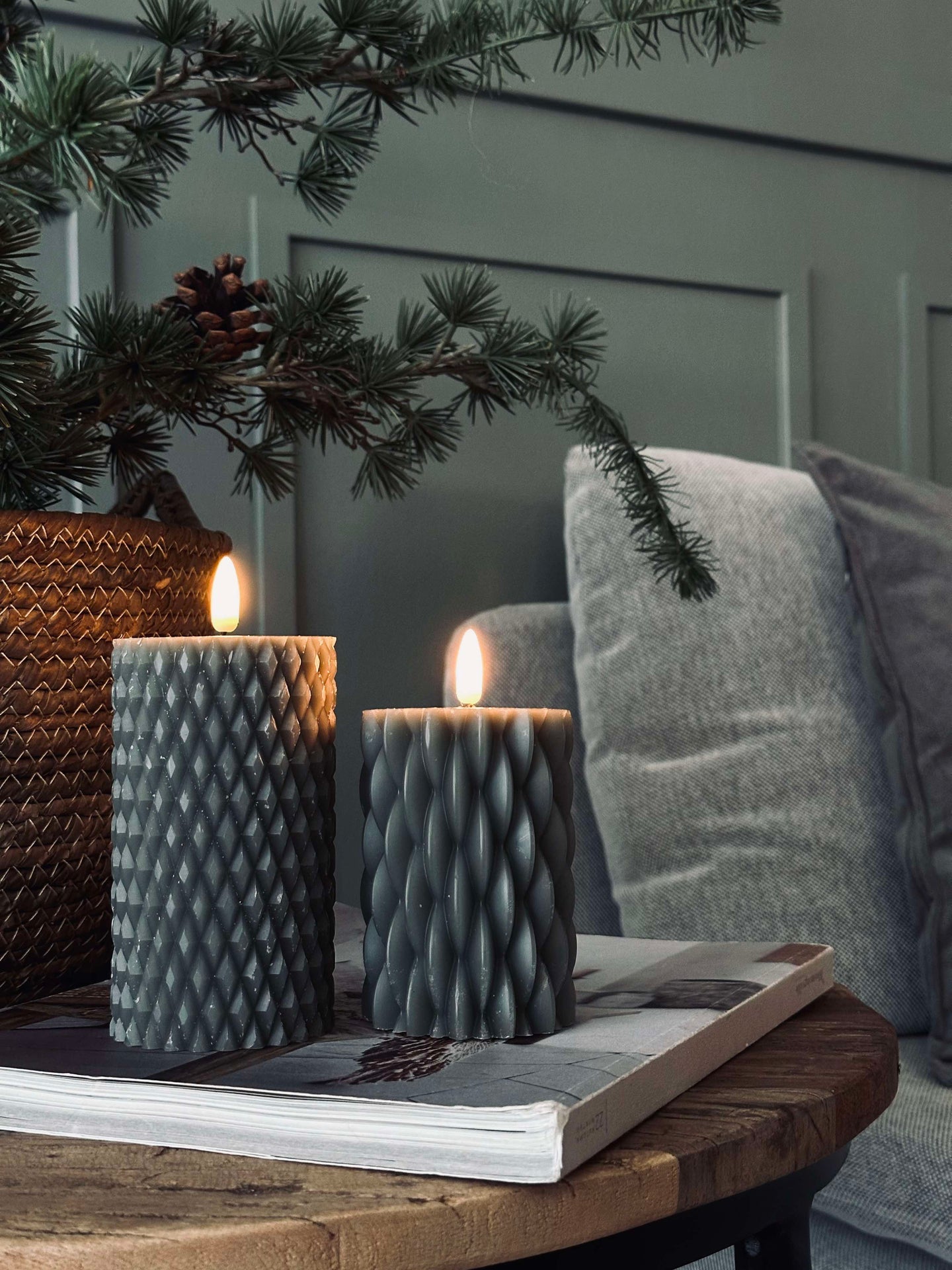LED bloklys / design – 2 stk grønn