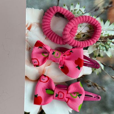 Håraccessories sett Mynte - Rosa