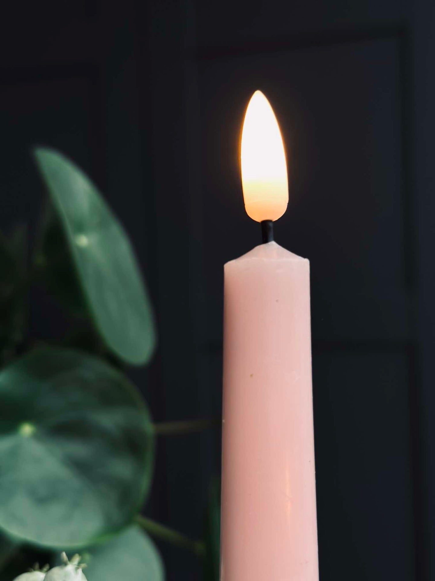 LED-stearinlys / Sett med 2 stk og fjernkontroll – Rosa 24 cm