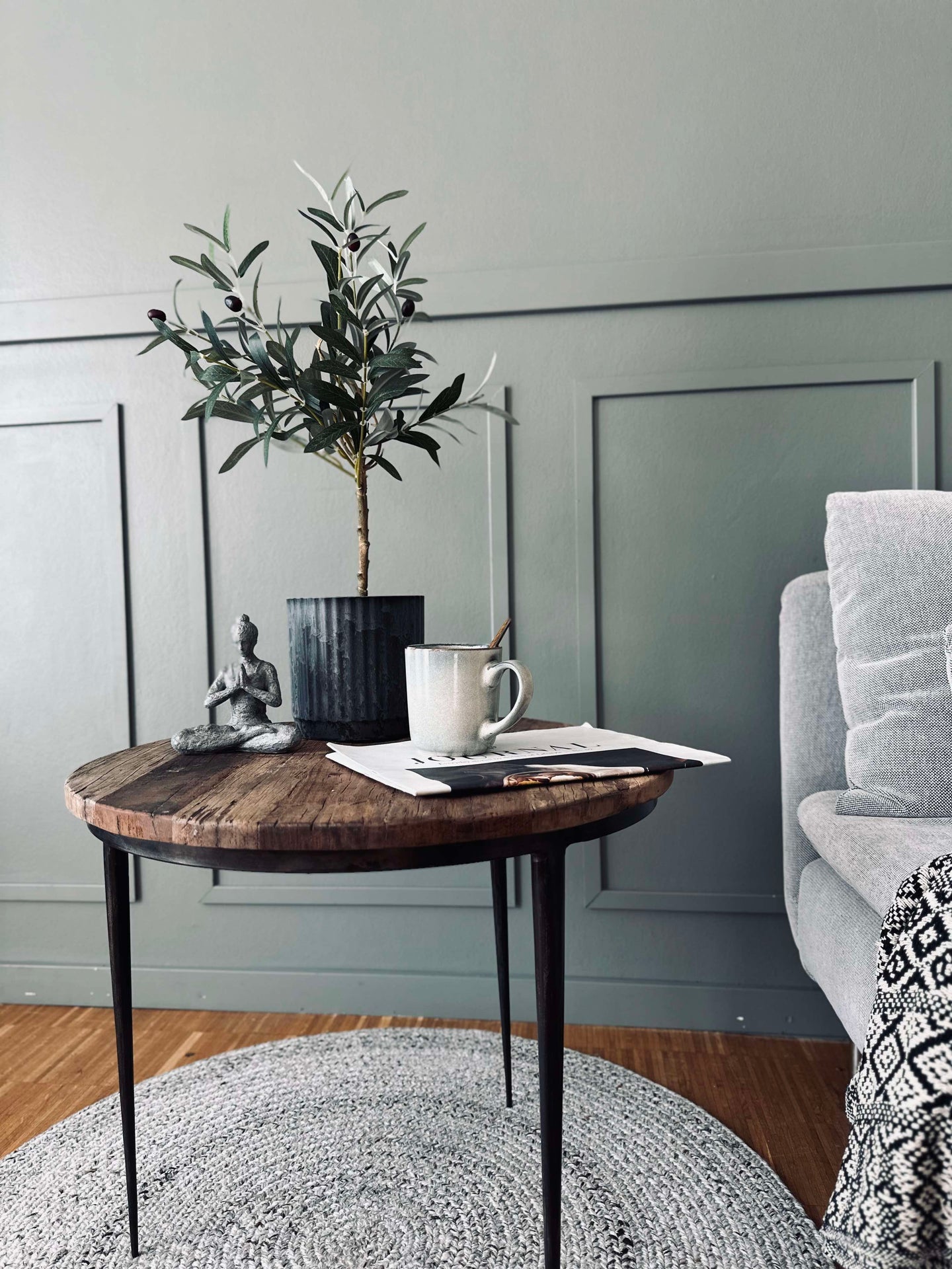 Urtepotter i betong-look - Sett med 2 stk