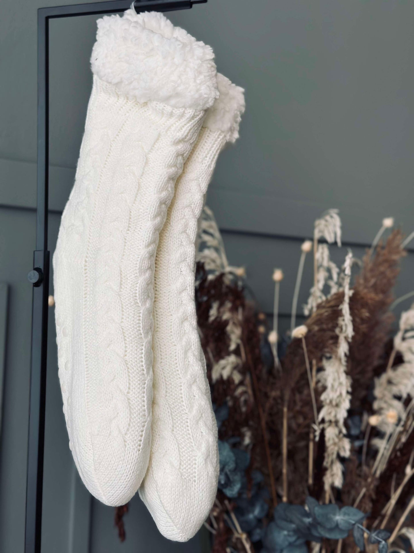 Sokker Fleece off-white