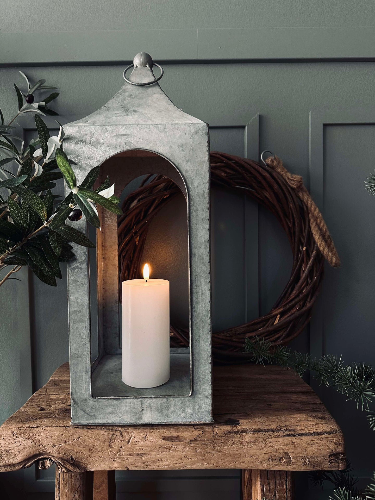 Lanterne i sink - 54 cm