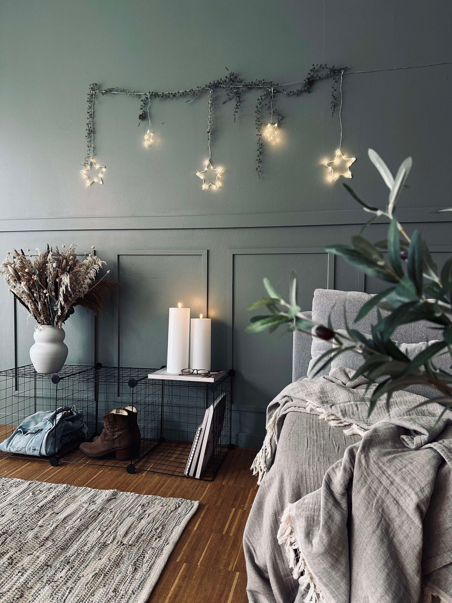 LED-lyskjede med stjerner